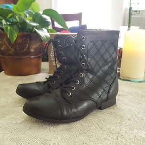Black Combat Boots Kids/Girls